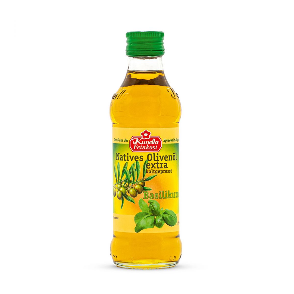 Olive oil, extra virgine, cold pressed, Basil 100ml