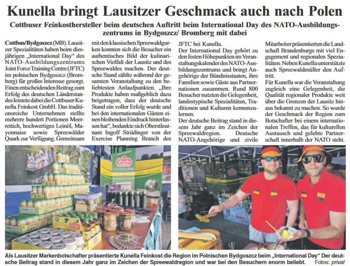 Kunella bringt Lausitzer Geschmack auch nach Polen